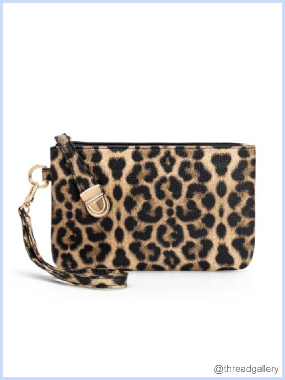 PU Leather Wristlet Purse Sleek Clutch Detachable Strap
